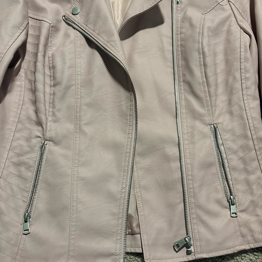 Baccini Light Pink Leather Jacket